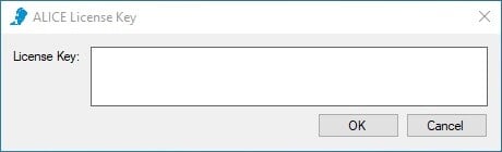 ALICE Directory Install Wizard ALICE License Key