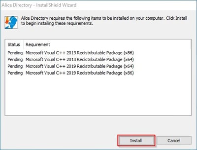 ALICE Portal ALICE DIrectory Install Wizard