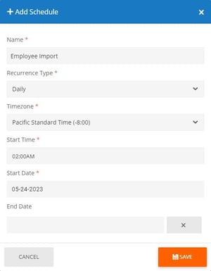 ALICE Portal Add Schedule
