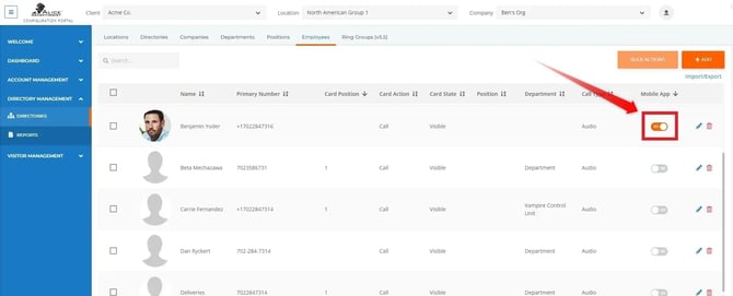 ALICE Portal Employee List with Enrollment 