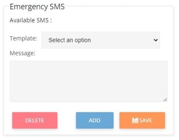 ALICE Portal Global Settings SMS Settings