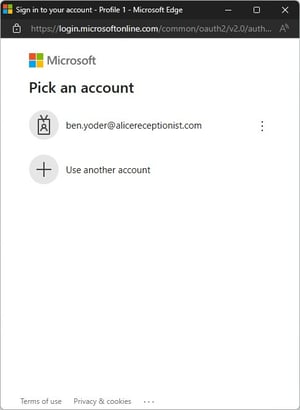 ALICE Portal SSO Microsoft Sign-in
