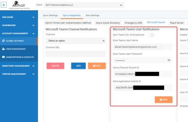 ALICE Portal Teams User Notifications