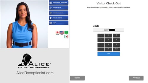 ALIVE Visitor Check Out Code
