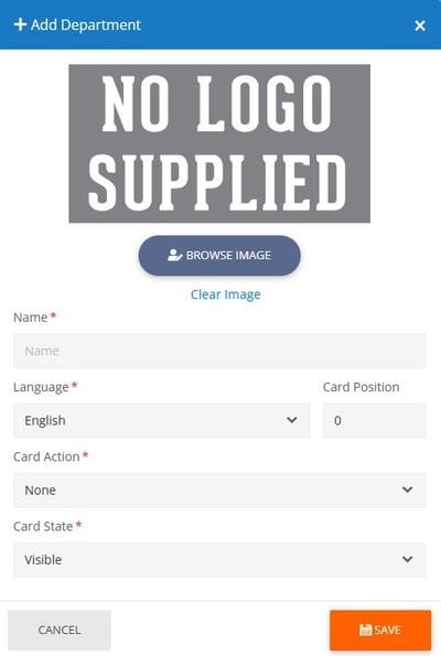 Add New Departments