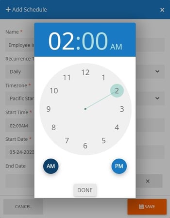 Add Schedule Time