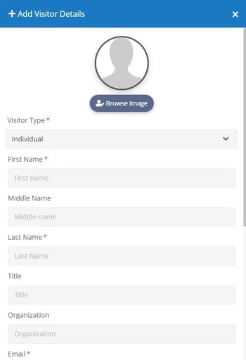 Add Visitor Details