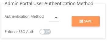 Admin Portal User Authentication Method