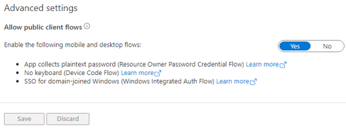 Allow Public Client Flows
