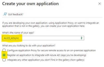 Create your own application Azure AD