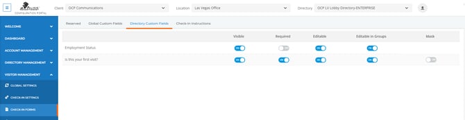Directory custom fields