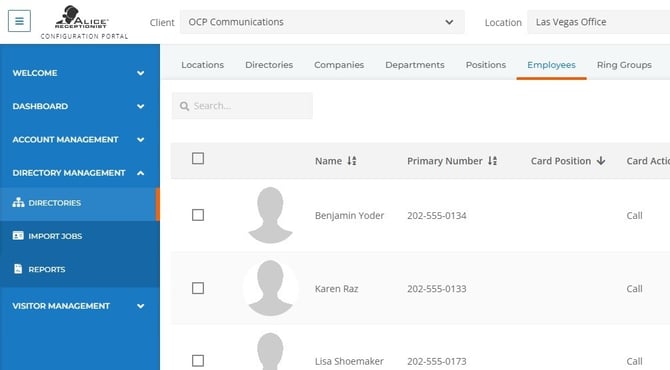 Employee Listings