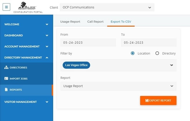 Export to CSV