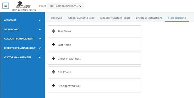 Field Ordering 
