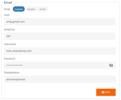 Global Site Settings Email