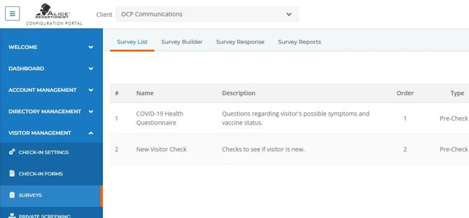 Survey List