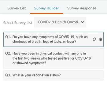 Suvey Builder Delete a Question