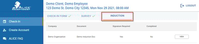 preregistration induction tab